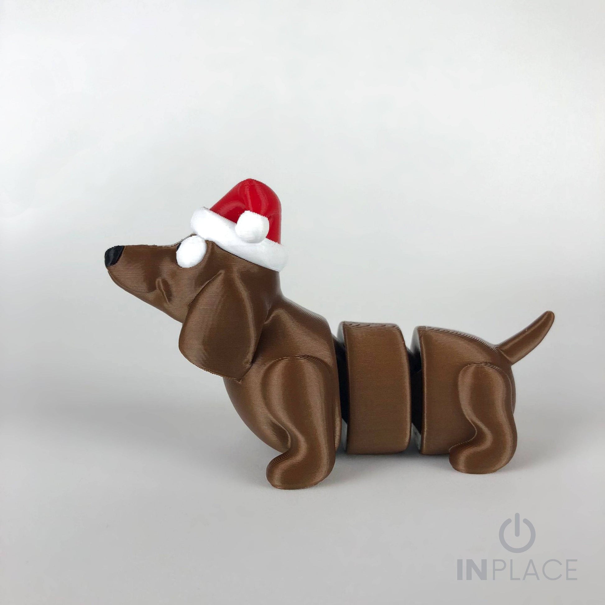 Adorable Christmas Dachshund keychain