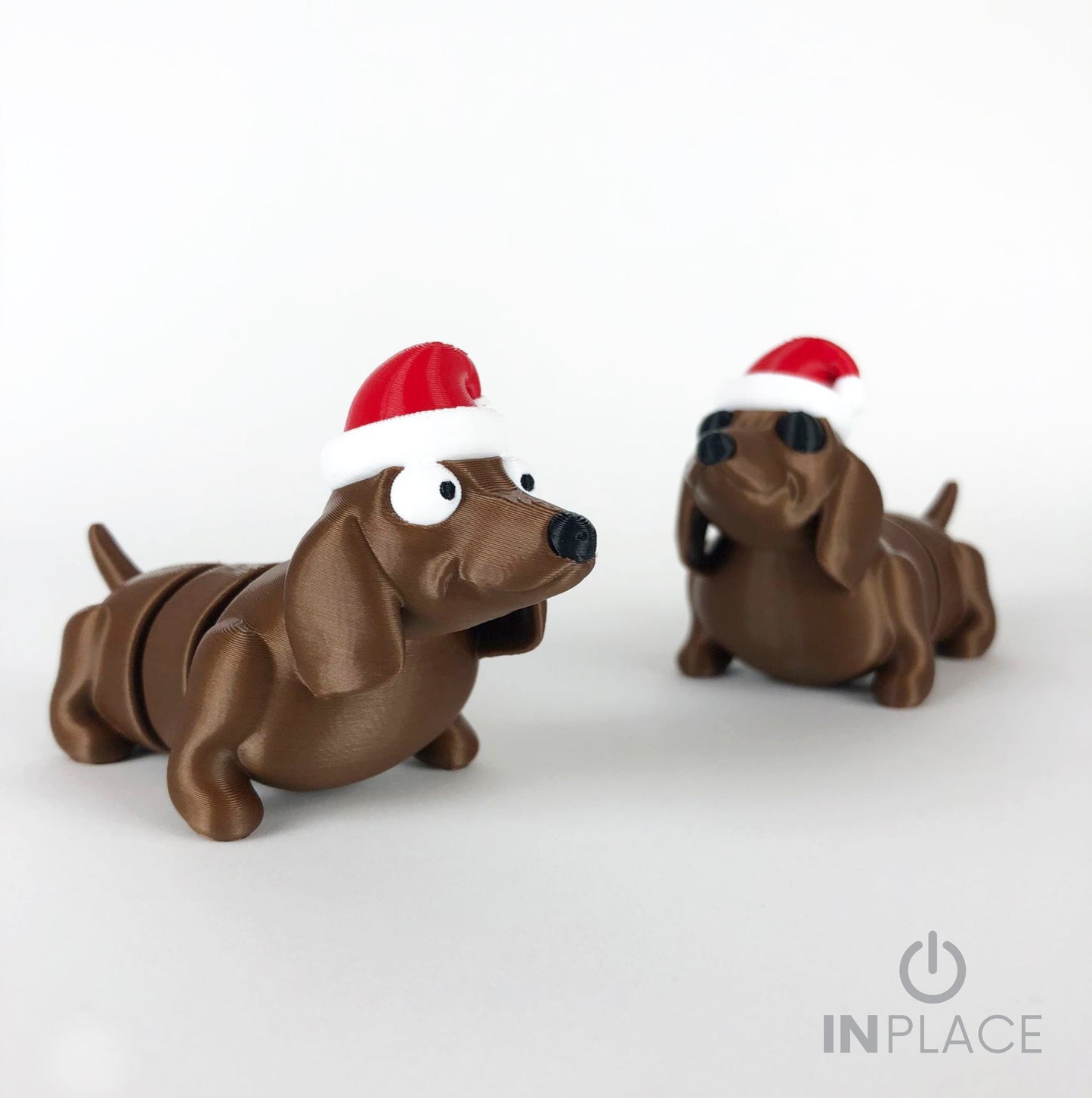 Christmas Dachshund Keychain